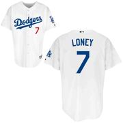 White jersey James Loney Home MLB Los Angeles Dodgers jersey