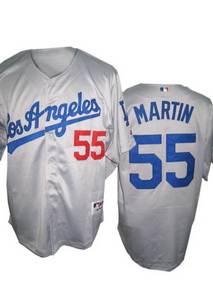 Grey Los Angeles Dodgers Russell Martin MLB #55 Jersey