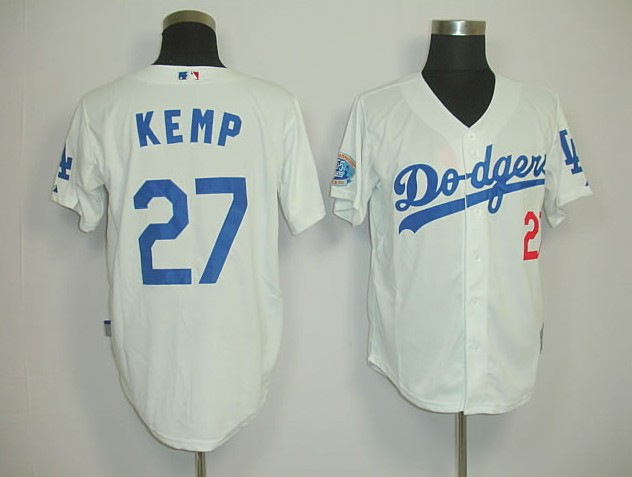 Matt Kemp white jersey MLB Los Angeles Dodgers jersey