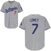 Dodgers #7 Grey James Loney Road MLB Jersey