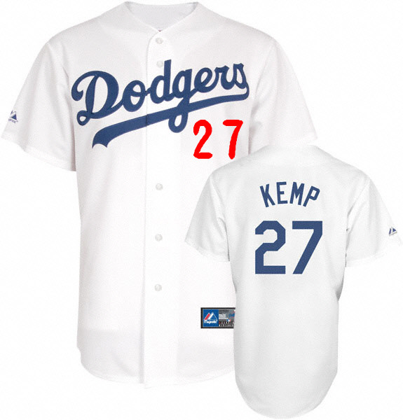 White jersey White MLB Los Angeles Dodgers jersey