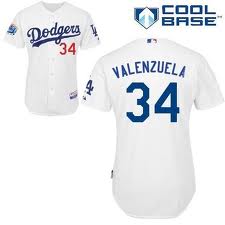 Fernando Valenzuela White jersey 2012 With Dodger Stadium 50th Anniversary Patch Los Angeles Dodgers jersey