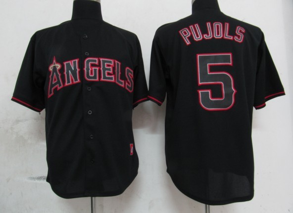 MLB #5 Black pujols Los Angeles Angels jersey