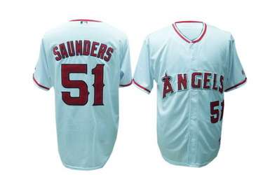 Angels #51 Saunders White MLB Jersey