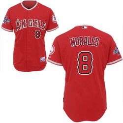 Kendry Morales Jersey Red #8 MLB Los Angeles Angels Jersey