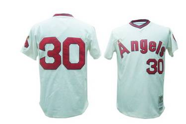 Nolan Ryan Jersey: MLB #30 Los Angeles Angels Jersey in White