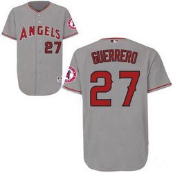 Angels #27 Vladimir Guerrero Grey MLB Jersey