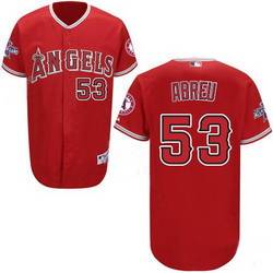Bobby Abreu Jersey Red #53 MLB Los Angeles Angels Jersey