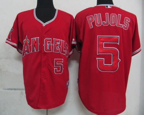 Red pujols Angels #5 Jersey