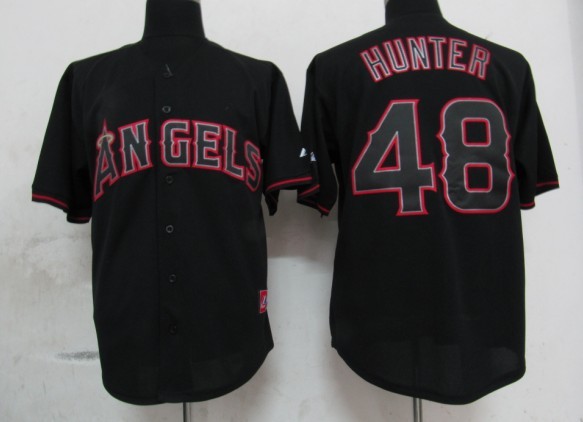 Angels #48 Hunter Black Fashion MLB Jersey