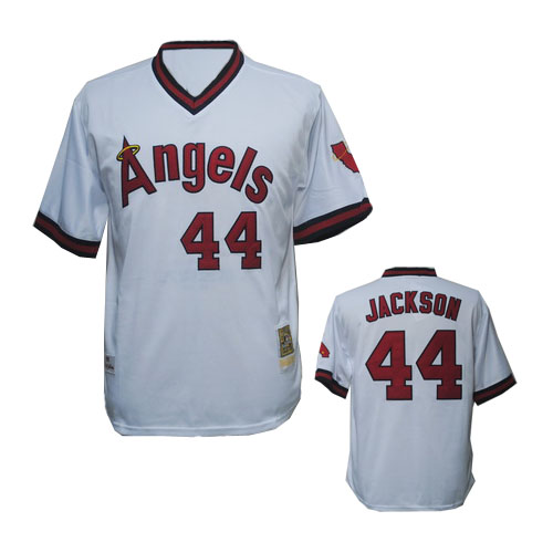 M&N MLB #44 White Jackson Los Angeles Angels jersey