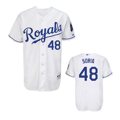 Cool Base MLB #48 white Soria Kansas City Royals jersey