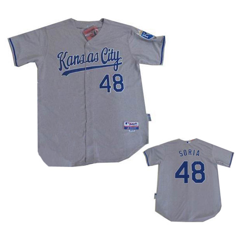 Kansas City Royals #48 Soria Grey MLB Jersey