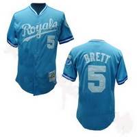 George Brett blue Royals Mitchell&Ness Jersey