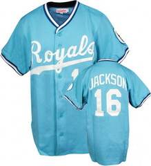 Kansas City Royals #16 Bo Jackson Mitchell&Ness Jersey in Light Blue