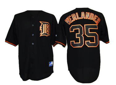 Black Verlander Tigers #35 Jersey