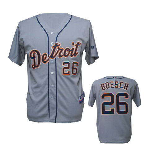 Boesch Jersey Grey #28 MLB Detroit Tigers Jersey