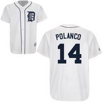 P.Polanco Jersey White Home #14 MLB Detroit Tigers Jersey