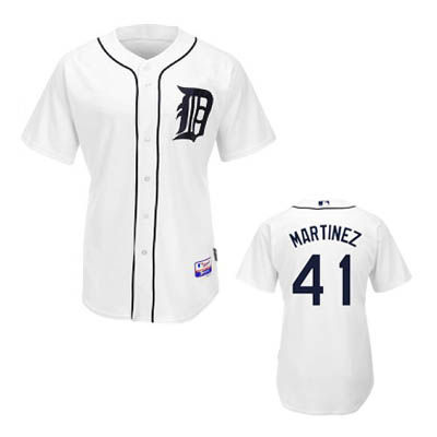 #41 Victor Martinez White Detroit Tigers Cool Base Stitched MLB Jersey