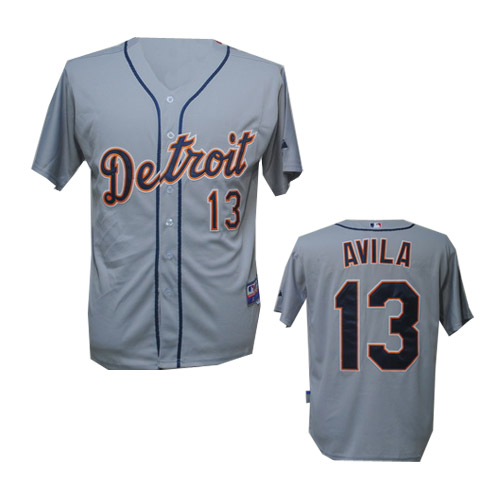 #13 Avila Grey Detroit Tigers MLB Jersey