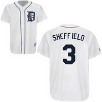 Gary Sheffield Jersey White Home #3 MLB Detroit Tigers Jersey