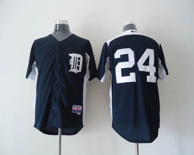 black Cabrera MLB Detroit Tigers #24 Jersey