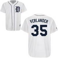 Detroit Tigers #35 J.Verlander Home MLB Jersey in White