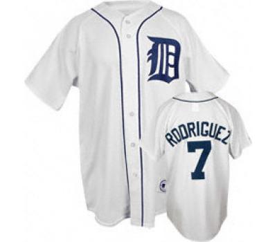 Ivan Rodriguez Jersey White #7 MLB Detroit Tigers Jersey