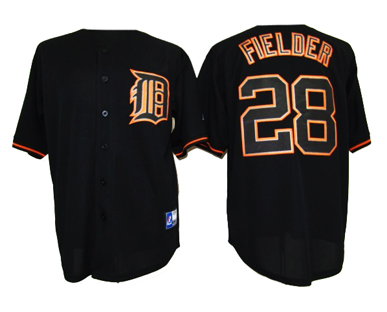 Black Fielder MLB Detroit Tigers #28 Jersey