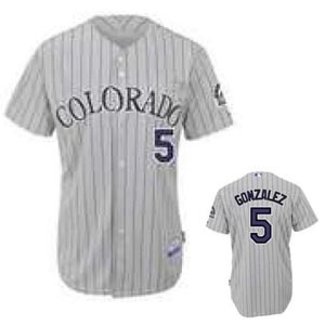 Gonzalez Jersey: #5 Colorado Rockies Jersey In Grey