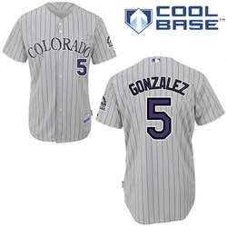 Colorado Rockies #5 Gonzalez White MLB Jersey
