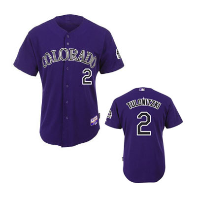 Troy Tulowitzki Jersey Purple #2 MLB Colorado Rockies Jersey