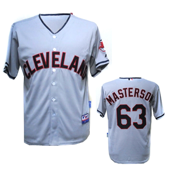 Masterson Jersey White #63 MLB Cleveland Indians Jersey