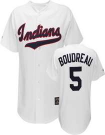 White Boudreau Indians #5 Jersey