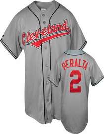 Peralta Jersey: #2 Cleveland Indians Jersey In Grey