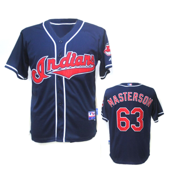 Blue Masterson MLB Cleveland Indians #63 Jersey