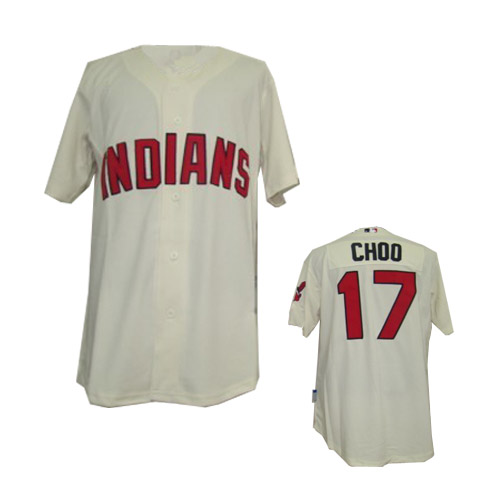 Choo Jersey Cream #17 MLB Cleveland Indians Jersey
