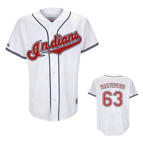 White Masterson MLB Cleveland Indians #63 Jersey