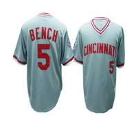 Grey Bench MLB Cincinnati Reds #5 Jersey