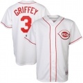 White Ken Griffey Cincinnati Reds #3 Jersey