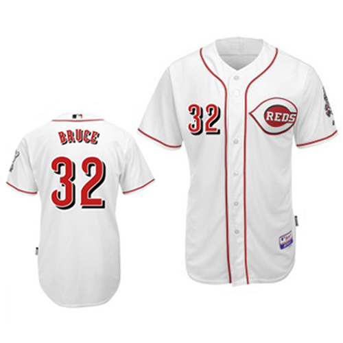 MLB #14 White Bruce Cincinnati Reds jersey