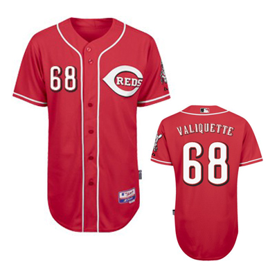 Red Phillippe Valiquette jersey, Cincinnati Reds #68 Cool Base Jersey