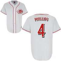 Cincinnati Reds #4 Phillips Jersey in White