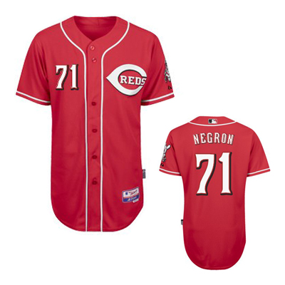 Red Kris Negron Reds Cool Base #71 Jersey