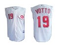 White Votto jersey, Cincinnati Reds #19 Jersey