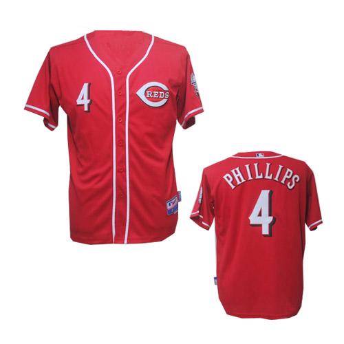 Red Phillips jersey, Cincinnati Reds #4 MLB Jersey