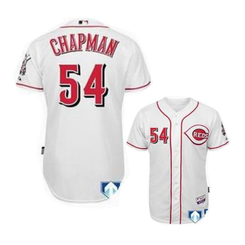 Cincinnati Reds #54 Chapman MLB Jersey in white