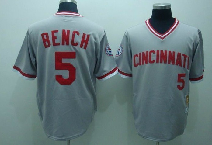 #5 grey Bench Cincinnati Reds jersey