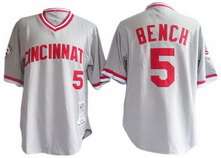 Cincinnati Reds #5 Bench MLB Jersey in Grey