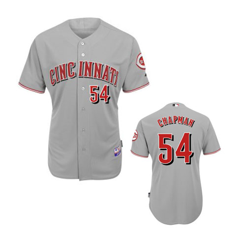 Cincinnati Reds #54 Chapman Grey MLB Jersey